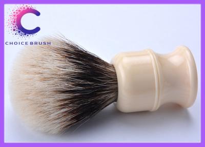 China Ivory handle men's razor 2 Band Shaving Brush high density high mountain white badger for sale