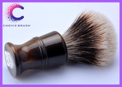 China Faux horn 2 Band Shaving Brush , high mountain white badger hair razor shave brush for sale