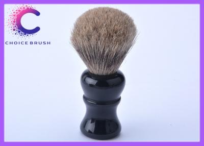 China High Density Pure Badger Shaving Brush with black acrylic handle for men for sale