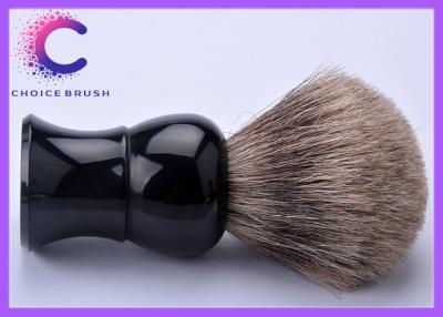 China Black long handle best mens shaving brush with pure badger for male for sale