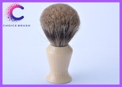 China Men's grooming brush faux ivory handle with pure badger hair knots for sale