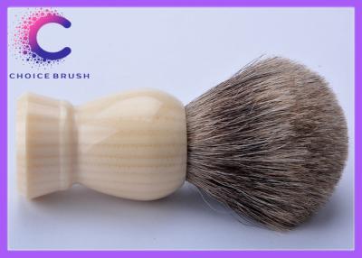 China Grey  Safety Razor Pure Badger Shaving Brush with faux ivory handle for sale