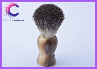 China Deluxe faux horn black badger shaving brushes for barber shop for sale