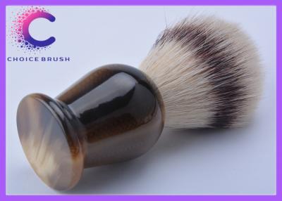 China Faux horn handle barber shop shaving brush / synthetic shaving brushes for sale