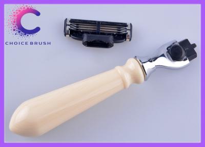 China Handcrafted Men's grooming tools Mach 3 Razor with exclusive ivory handle for sale