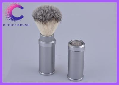 China Professional Synthetic hair metal handle Travel Shave Brush for men for sale