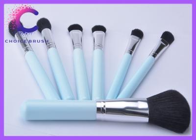 China Traveling mini Ligh blue 7 piece makeup brush set / brushes kit for sale