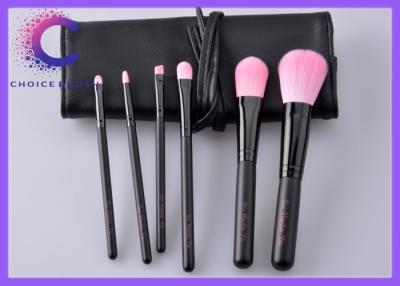 Κίνα Επαγγελματικά σύνολα βουρτσών makeup 6pcs με τη μαύρη τσέπη περίπτωσης δέρματος προς πώληση