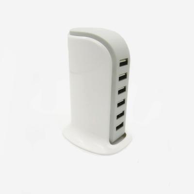 China Newest 30W 5V 6A Mobile Phone Tablet Stand Power Travel USB Desktop Charger MP3 GPS Multiple 6 Ports for sale