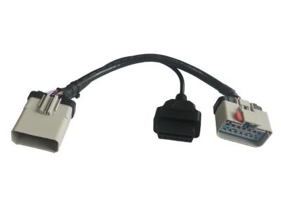 China RP1226 Gray 14 Pin Male To RP1226 Female And 16 Pin OBD2 OBDII Female Splitter Y Cable for sale