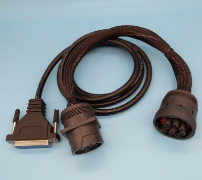 China Deutsch 9 Pin J1939 Female to DB25 Female and J1939 Male Splitter Y Cable for sale