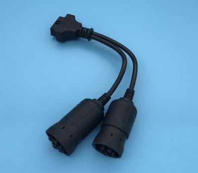 China Frau OBD2 OBDII Deutsch 6 Pin J1708 Kabel des Frau-und 9 Pin J1939 zum weiblichen Teiler-Y zu verkaufen