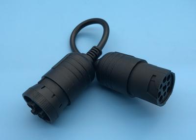 China J1708 Deutsch 6 Pin Female to Black Type 1 J1939 Deutsch 9 Pin Male Cable for sale