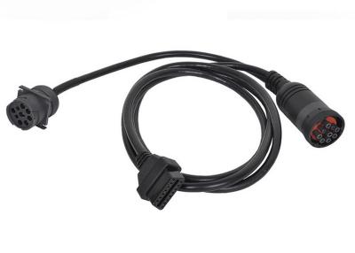 China Deutsch 9-Pin J1939 Female to OBDII Female and 9-Pin Male CAN Bus Y Cable for sale