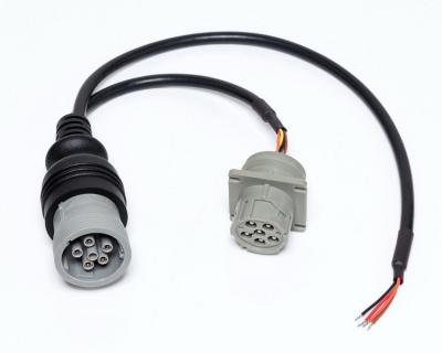 China Deutsch 6 Pin J1708 Female to J1708 Male and Open End Y Adapter Cable for sale