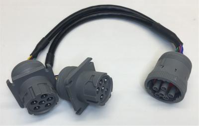 China J1708 Deutsch 6 Pin Female to Dual 6-Pin Male Splitter Y Cable for sale