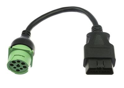 China Green Deutsch 9 Pin J1939 Male to J1962 OBD2 OBD-II Male CAN Bus Cable for sale