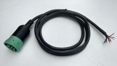 China Green Type 2 J1939 Deutsch 9-Pin Female to Open End CAN Bus Cable for sale