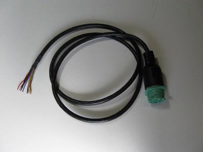 China Green Type 2 J1939 Deutsch 9 Pin Male Receptacle to Open End Cable for sale