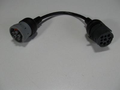 China Black Type 1 J1939 Deutsch 9-Pin Male to 6-Pin J1708 Female Cable for sale