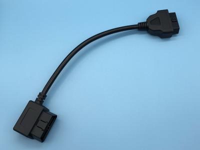 China OBD2 OBDII 16-Pin J1962 Right Angle Male to Female Extension Round Cable for sale