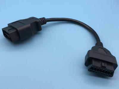 China OBDII 16-Pin J1962 Male to OBD2 Female (with endurable terminals) Extension Round Cable for sale