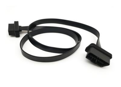 China OBD2 OBDII 16 Pin J1962 Male to Female Extension Flat Slim Cable for sale