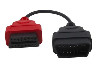 China OBD2 OBDII 16 Pin J1962 Red Male to Female Extension Round Cable for sale