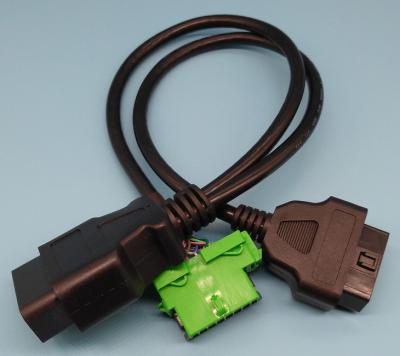 China OBD2 OBD-II Male to Peugeot and Citroen OBD2 Female and OBD2 Female Y Cable for sale