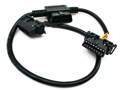 China OBD2 OBDII Male to Dual Hyundai and Kia OBD2 Female Round Y Cable for sale