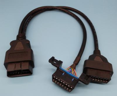 China OBD2 OBDII Male to GM OBD2 Female and OBD2 Female Splitter Y Cable for sale