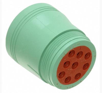 China Green Type 2 J1939 Female Connector Silicone Grommet Crimp Contact With 9 Terminals for sale