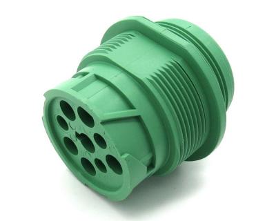 China Green Threaded Type 2 Deutsch 9 Pin J1939 Male Plug Connector with 9 Pins for sale