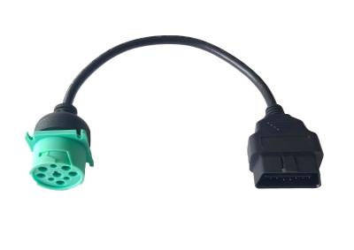 China Green Deutsch 9 Pin J1939 Male to J1962 OBD OBD-II Male CAN Bus Cable for sale