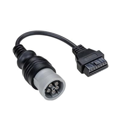 China Hembra J1962 del cable 20AWG J1708 6 Pin Female To OBD2 16Pin OBD II de Deutsch J1708 en venta