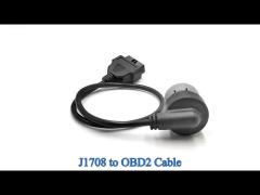 Right Angle J1708 6 Pin Connector to OBD 2 Connector Cable for Diagnosing Devices or Trackers