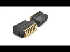 OBD 2 OBDII Female Connector With Right Angle Pin Bent Towards the Wide Side