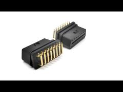 OBD 2 OBD2 OBDII Female Connector With Right Angle Gold Plated Pin Bent Towards the Narrow Side