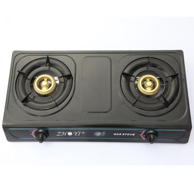 China Hotel Appliances Kitchen Home Tabletop Stainless Steel 2 Burner Cooking Gas Stove for sale