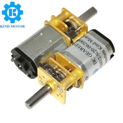 China Low Noise 0.5 Inch 12mm N10 N20 N30 3v 5v 6v Metal Carbon Brush Gearmotor for sale