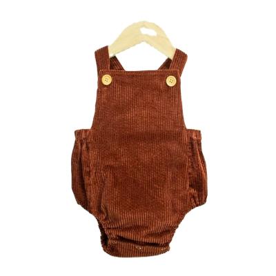 China Korean Corduroy Australia Baby Rompers Autumn Sleeveless Adjustable Corduroy Cotton Overalls For 0-3 Years for sale