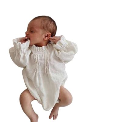 China Autumn Newborn Jumpsuits OEM 100% canvas baby romper long sleeve Australia USA 100% canvas infant jumpsuits for sale