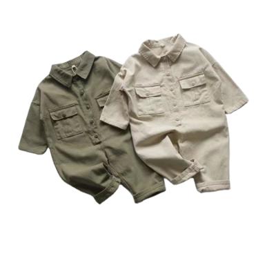 China Korean Color Fade Proof FMFS Australia Cargo Pants Kids Overalls Boys Suspender Long Sleeve Plain Children Cotton Long for sale