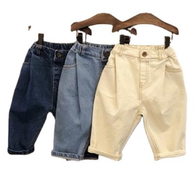 China Korean Boys Front Buttons Pockets Kids Girls Jeans Autumn Boutique Quality Children Jeans Color Fade Proof JKFS Australia Kids Pants for sale