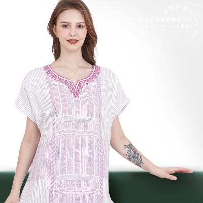 China Muslim robe dubai around high-grade simple and elegant fashion embroidery soft and comfortable pajamas beautiful dress evening dress for sale