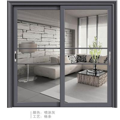 China Modern high quality soundproof glass double aluminum sliding door for sale