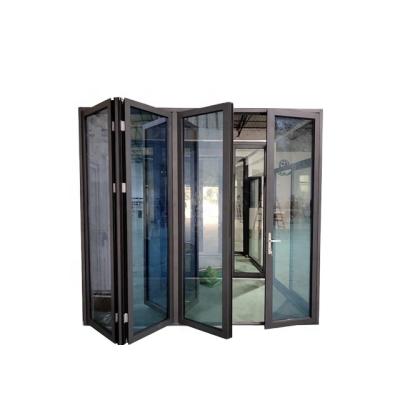 China Sound Insulation Qualities Product Sliding Door Aluminum Bi Fold Doors Delight Accordion Multi Folding Door for sale