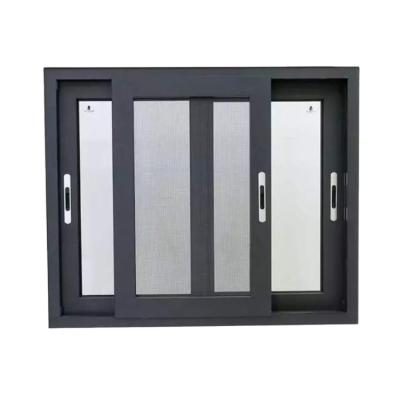 China Magnetic Screen Aluminum Sliding Window Double Glazed Sliding Window Residential Windows for sale