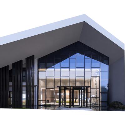 China Customized Modern Aluminum Cladding Exterior Facade Low-E Profile Insulated Glass Curtain Wall for sale