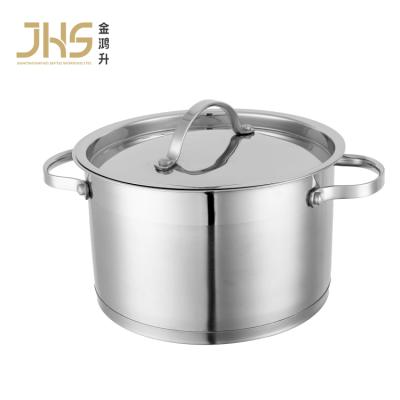 China JHS 16cm Casserole Stainless Steel Pots Sustainable Cooking Soup And Stock Pots With SS Lid for sale